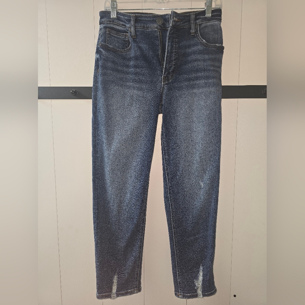 KUT Stylish Dark Blue Cropped Jeans